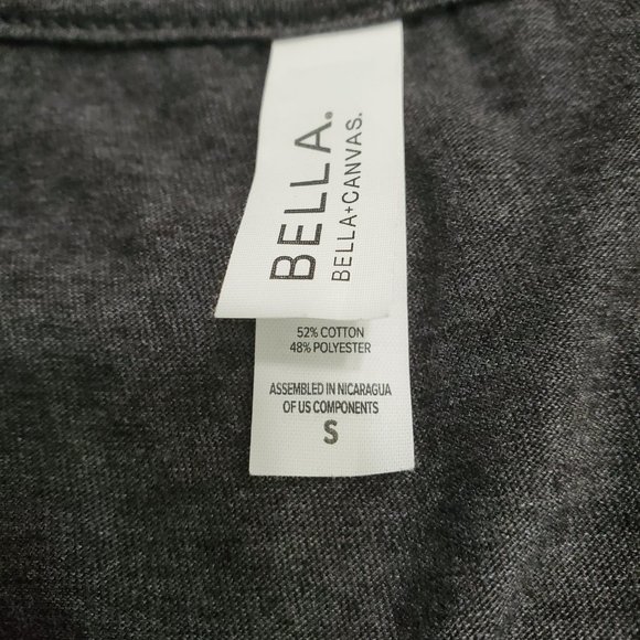 Bella + Canvas Women's Heather Gray/Grey Cotton Blend V-Neck T-Shirt Sz S NEW! - Picture 3 of 5
